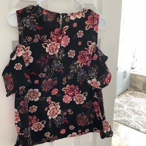 Color shoulder blouse. Worn once. Smoke free home